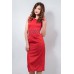 Embroidered midi dress "Dream 2" Red